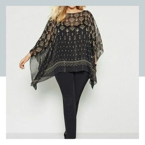 Vince Camuto Art Deco Print Top